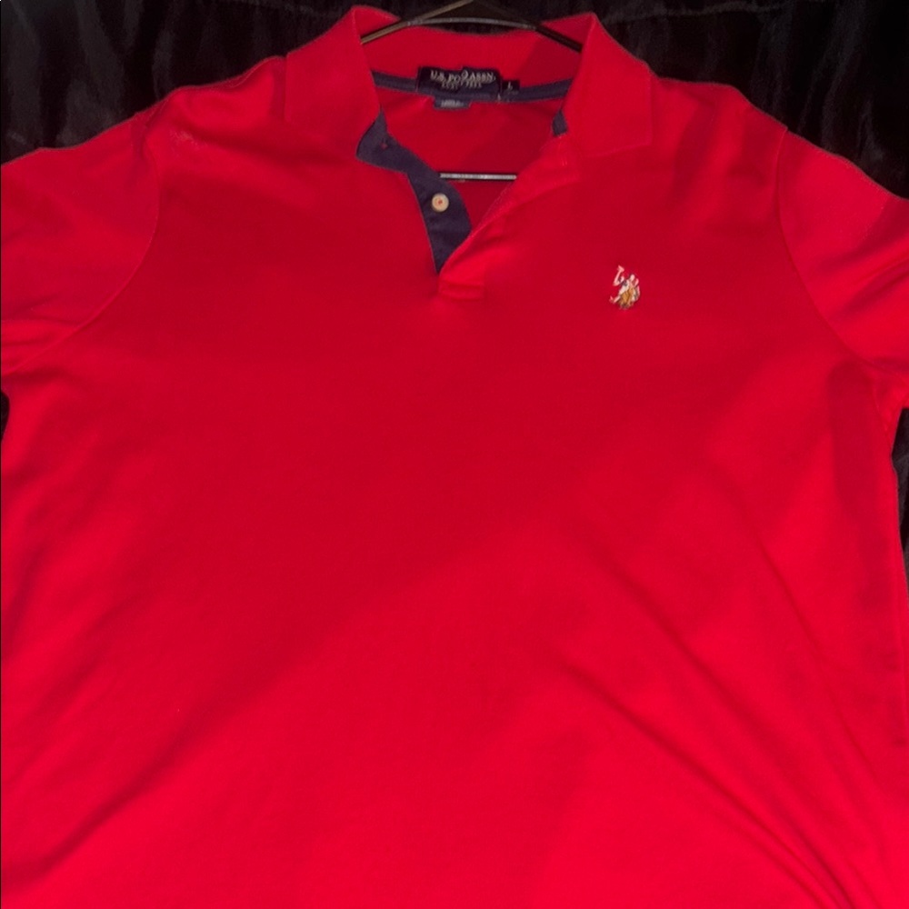 U.S. Polo Assn. Red Polo Shirt Vibrant Casual Wear